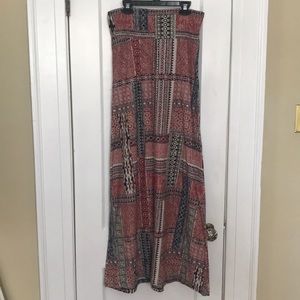 Hot Kiss Hippie/Aztec patterned Maxi Skirt